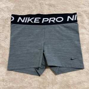 Nike Pro Heather Gray and Black Dri-FIT Shorts